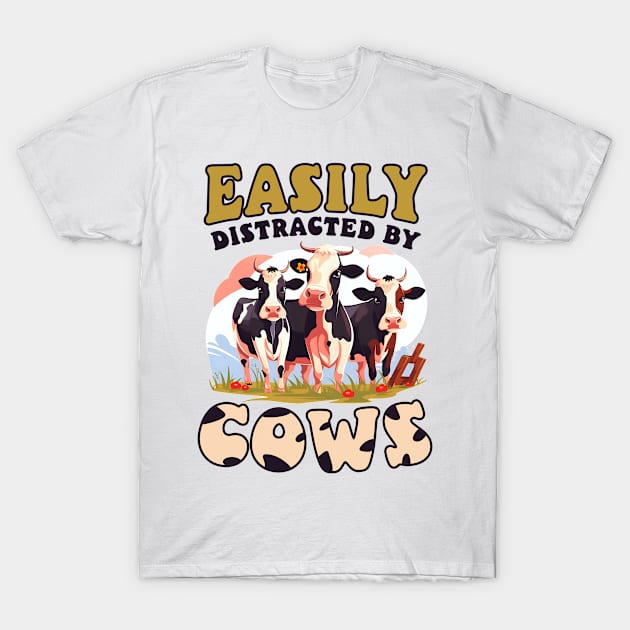 Cow Farmer Shirt | Distracted By Cows T-Shirt by Gawkclothing